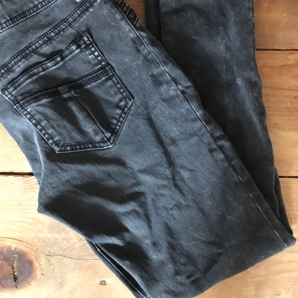 skinny black worn jeans